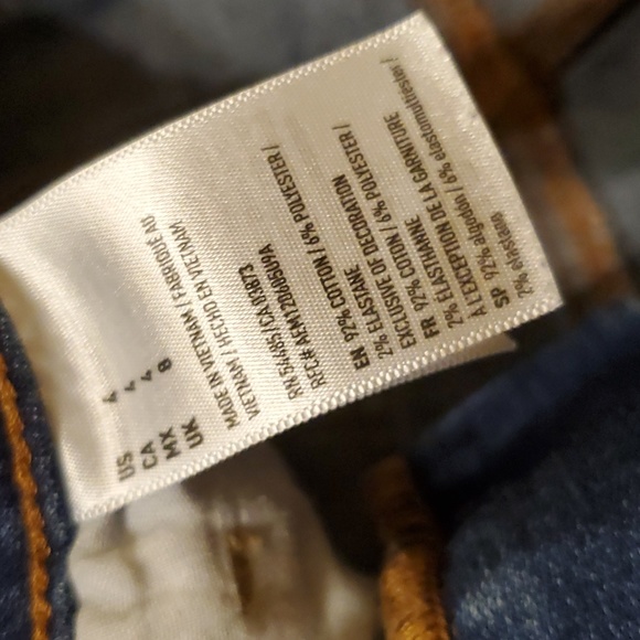 American Eagle Denim Mini Skirt Super Stretch Size 4 EUC - Picture 3 of 5